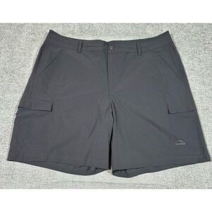 LL Bean Shorts‎ Womens 20W Gray Cargo Hiking Outdoors Stretch
